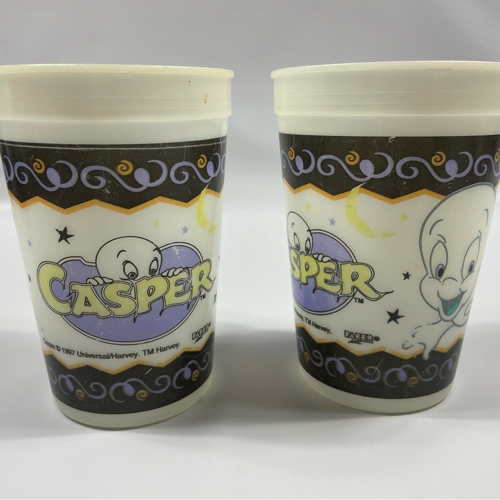 Vintage Casper glow in the dark Harvey Universal 1997 plastic Glass